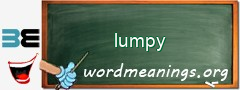 WordMeaning blackboard for lumpy